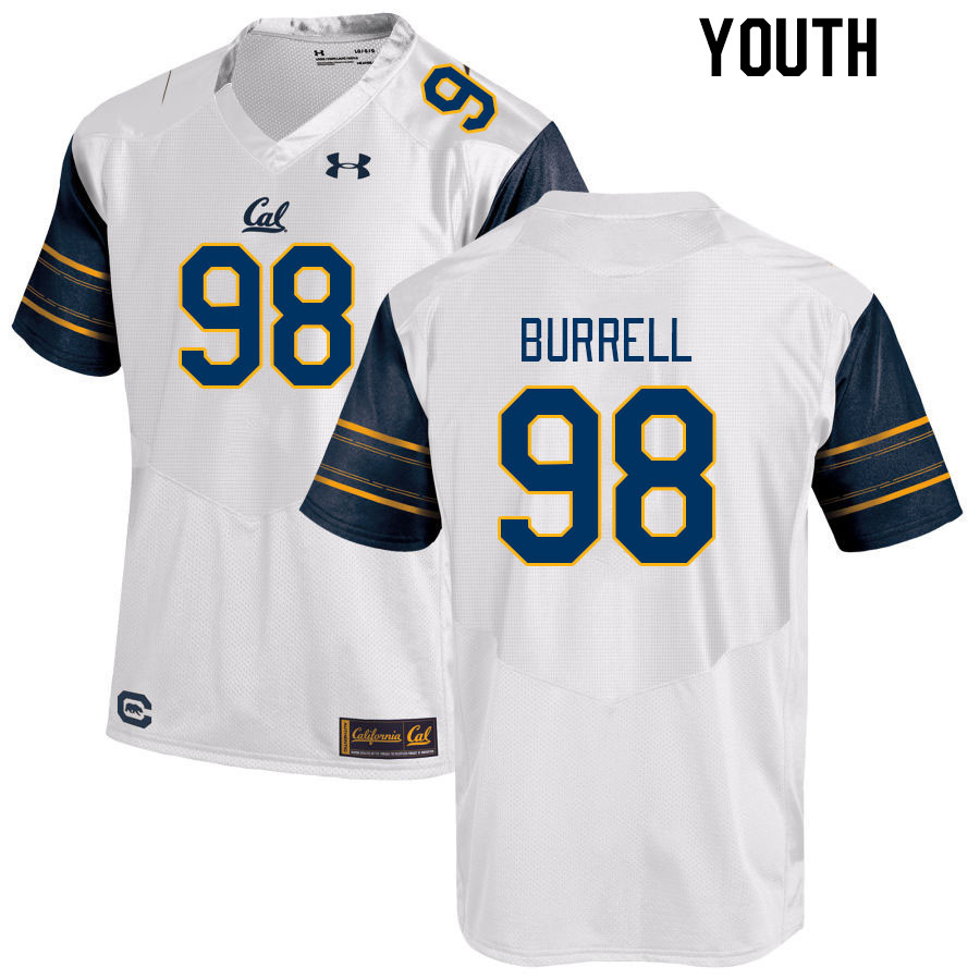 Youth #98 Nate Burrell California Golden Bears College Football Jerseys Stitched Sale-White
